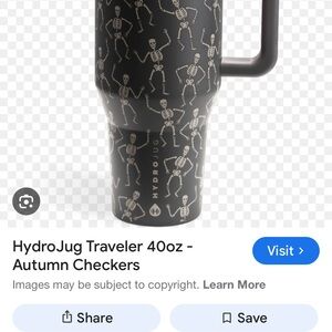 HydroJug Traveler 40oz - Black Skeleton Design dead serious new in box sealed